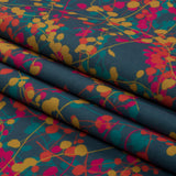 Printed Polyester Velvet - Rainbow Berry Vines - British Imported