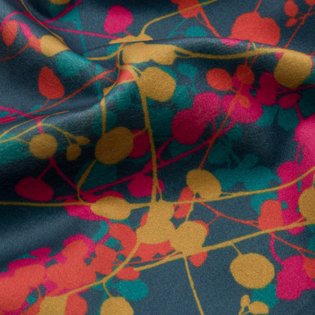 Printed Polyester Velvet - Rainbow Berry Vines - British Imported