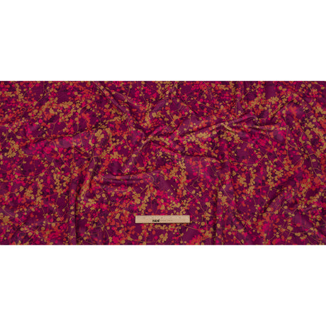 Printed Polyester Velvet - Sunset Berry Vines - British Imported