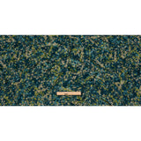 Printed Polyester Velvet - French Navy Berry Vines - British Imported