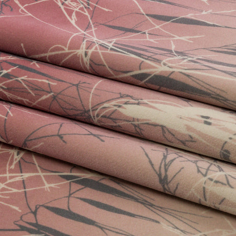 Printed Polyester Velvet - Shell Meadow Grass Ombre - British Imported