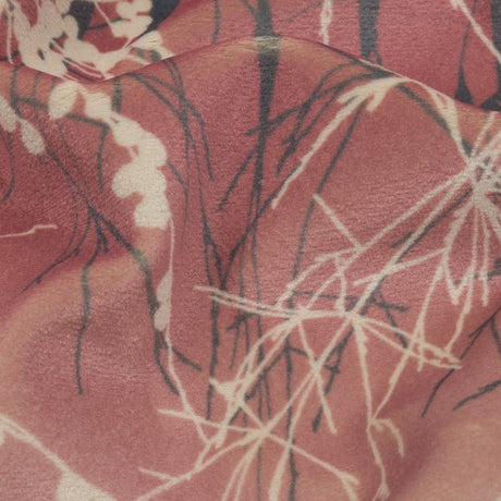 Printed Polyester Velvet - Shell Meadow Grass Ombre - British Imported