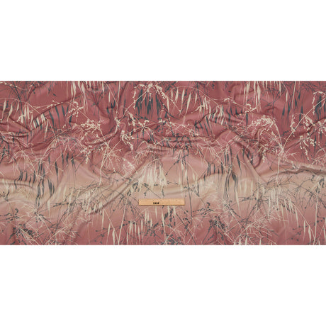 Printed Polyester Velvet - Shell Meadow Grass Ombre - British Imported