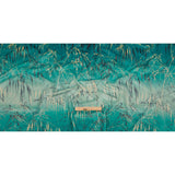 Printed Polyester Velvet - Verdigris Meadow Grass Ombre - British Imported