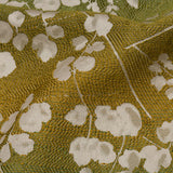 Drapery Jacquard - Olive Ombre Stripes and Little Flowers - British Imported