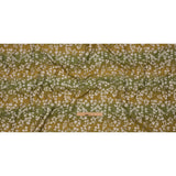 Drapery Jacquard - Olive Ombre Stripes and Little Flowers - British Imported