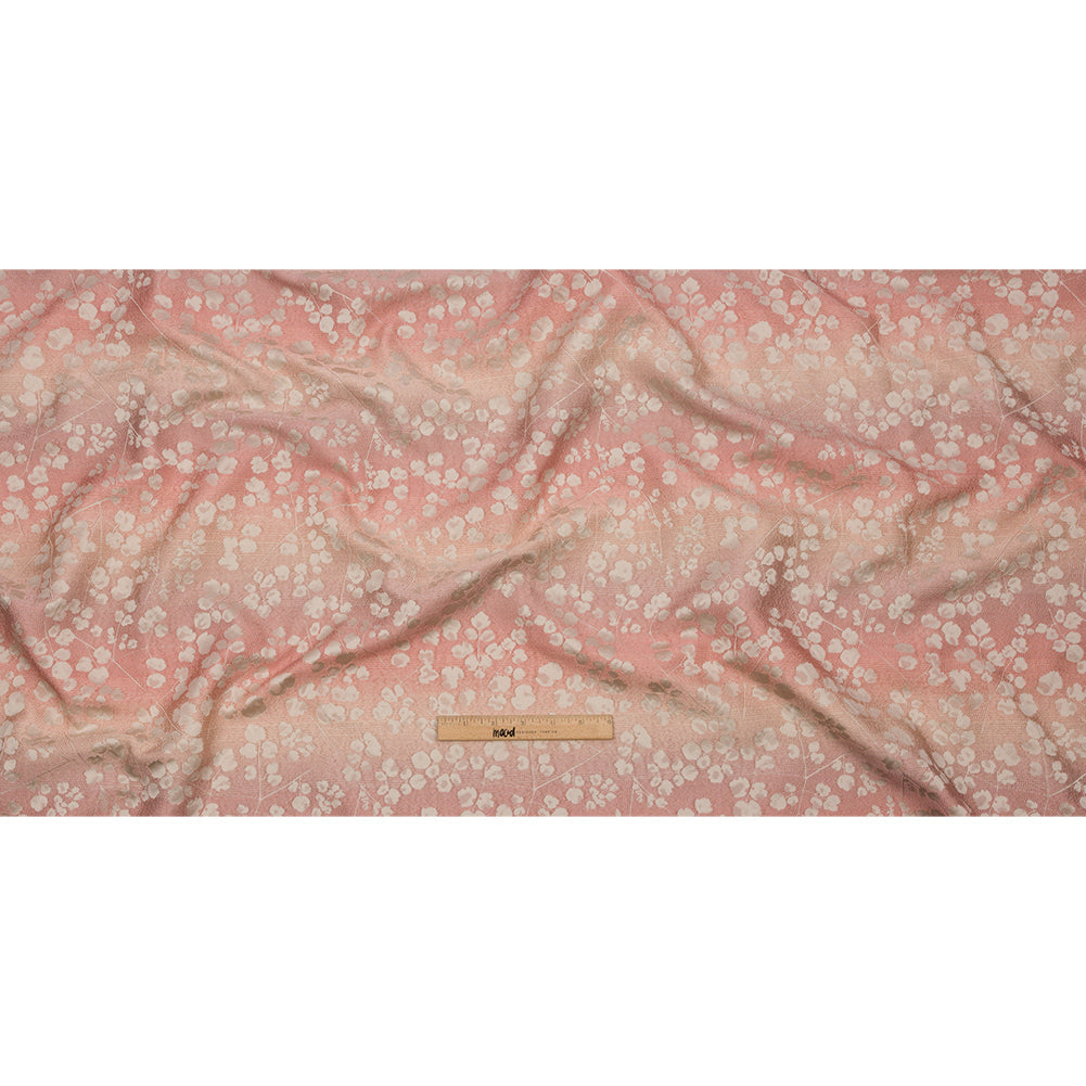 Drapery Jacquard - Shell Ombre Stripes and Little Flowers - British Imported