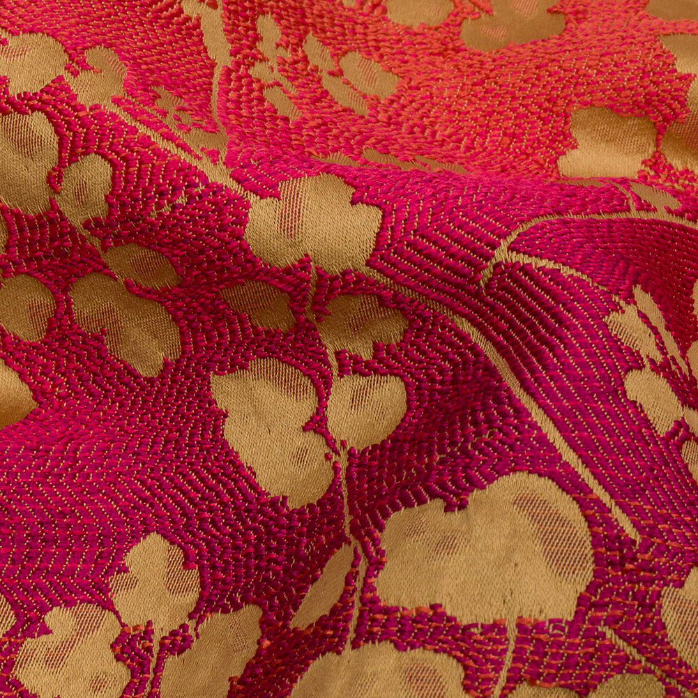 Drapery Jacquard - Sunset Ombre Stripes and Little Flowers - British Imported