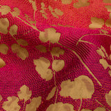 Drapery Jacquard - Sunset Ombre Stripes and Little Flowers - British Imported