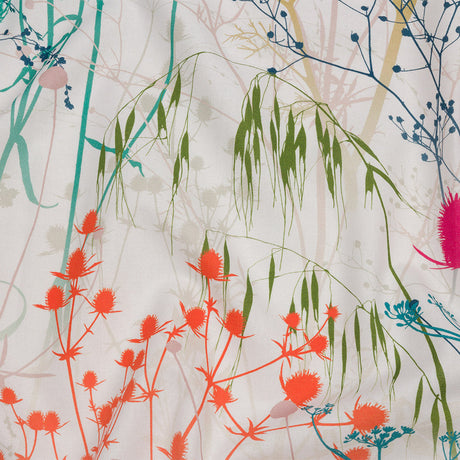 Cotton Canvas Print - Rainbow Wildflower Branches - British Imported