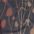 Printed Polyester Velvet - Shell Thistle Stems - British Imported