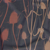 Printed Polyester Velvet - Shell Thistle Stems - British Imported
