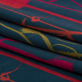 Printed Polyester Velvet - Sunset Thistle Stems - British Imported