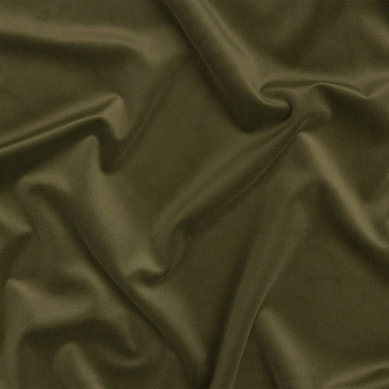 Lush Polyester Drapery Velvet - Olive - British Imported