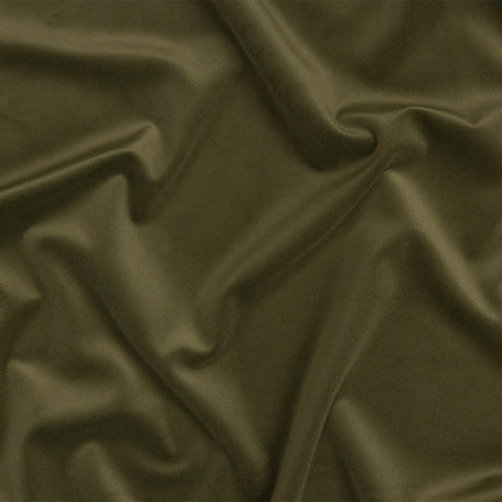 Lush Polyester Drapery Velvet - Olive - British Imported