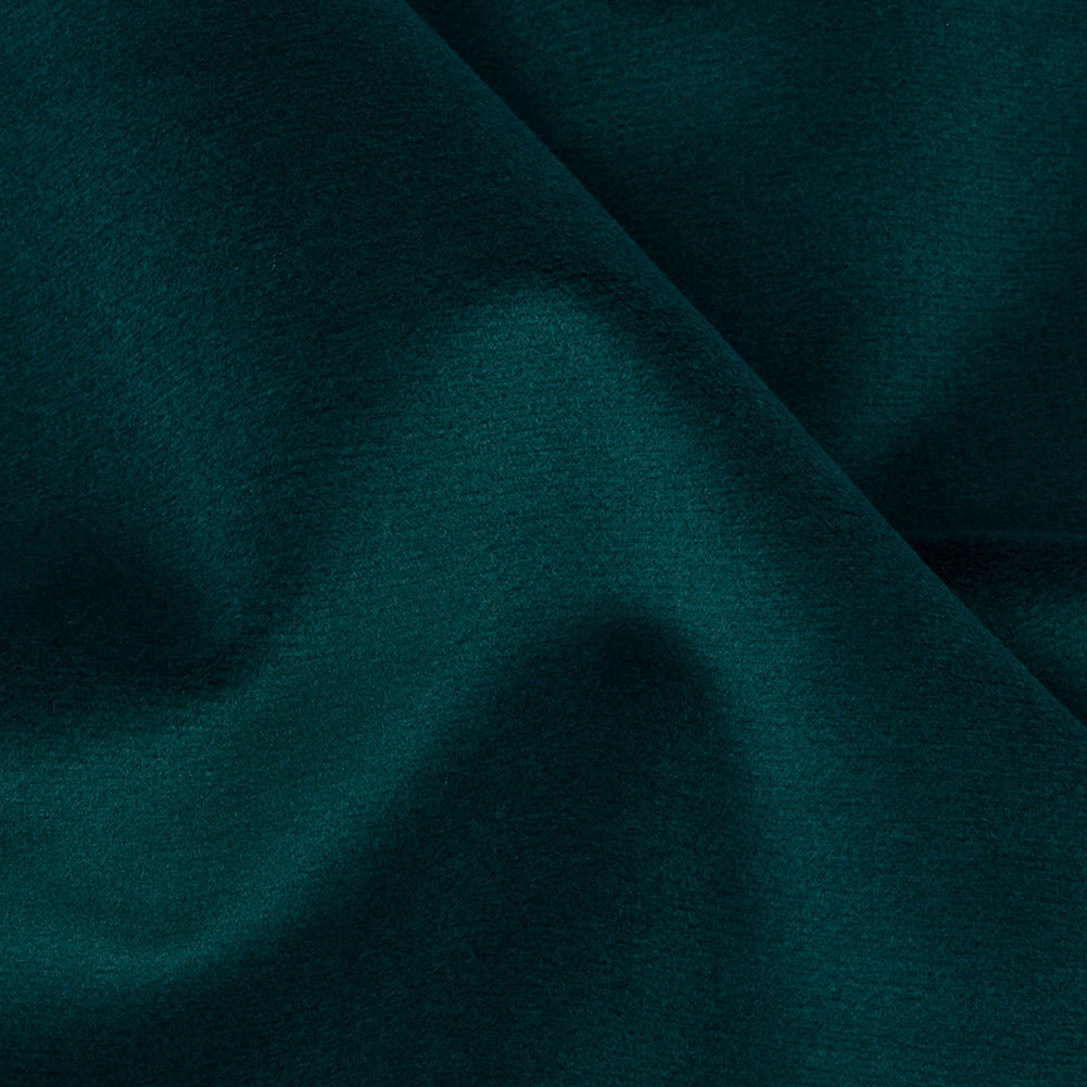 Lush Polyester Drapery Velvet - Peacock - British Imported