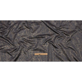 Metallic Satin-Faced Drapery Jacquard - Mole Delicate Grasses - British Imported