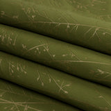 Metallic Satin-Faced Drapery Jacquard - Olive Delicate Grasses - British Imported