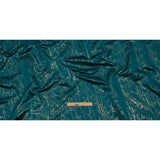 Metallic Satin-Faced Drapery Jacquard - Peacock Delicate Grasses - British Imported