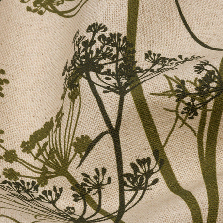 Cotton and Linen Canvas Print - Olive Chervil Silhouettes - British Imported