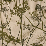 Cotton and Linen Canvas Print - Olive Chervil Silhouettes - British Imported