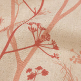 Cotton and Linen Canvas Print - Terracotta Chervil Silhouettes - British Imported
