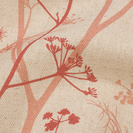 Cotton and Linen Canvas Print - Terracotta Chervil Silhouettes - British Imported