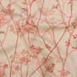 Cotton and Linen Canvas Print - Terracotta Chervil Silhouettes - British Imported