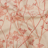 Cotton and Linen Canvas Print - Terracotta Chervil Silhouettes - British Imported
