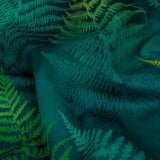 Printed Polyester Velvet - Peacock Foggy Ferns - British Imported