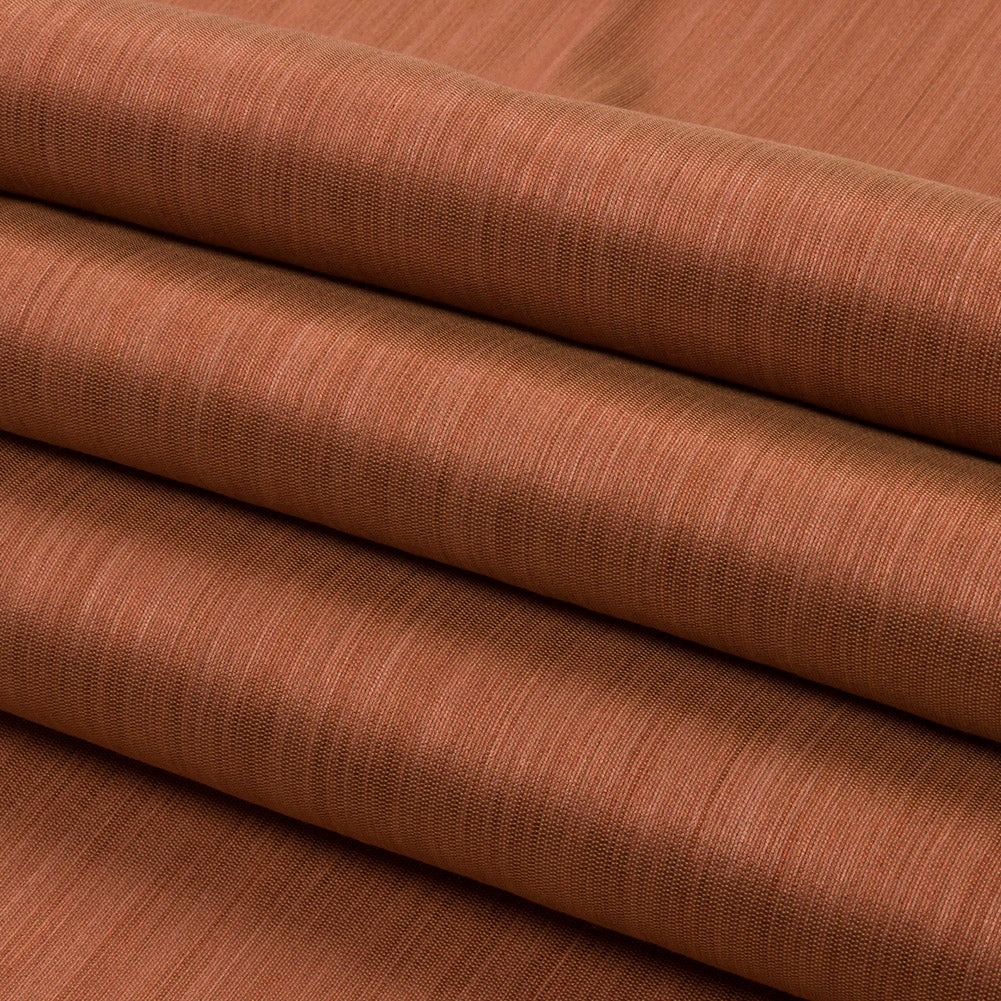 Recycled Polyester Bengaline - Clay Striations - British Imported