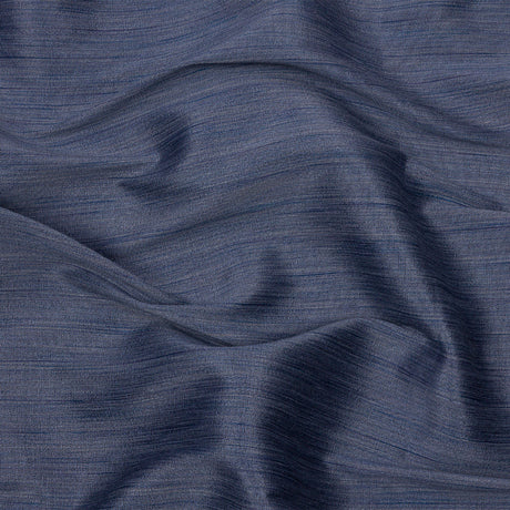 Recycled Polyester Bengaline - Denim Striations - British Imported