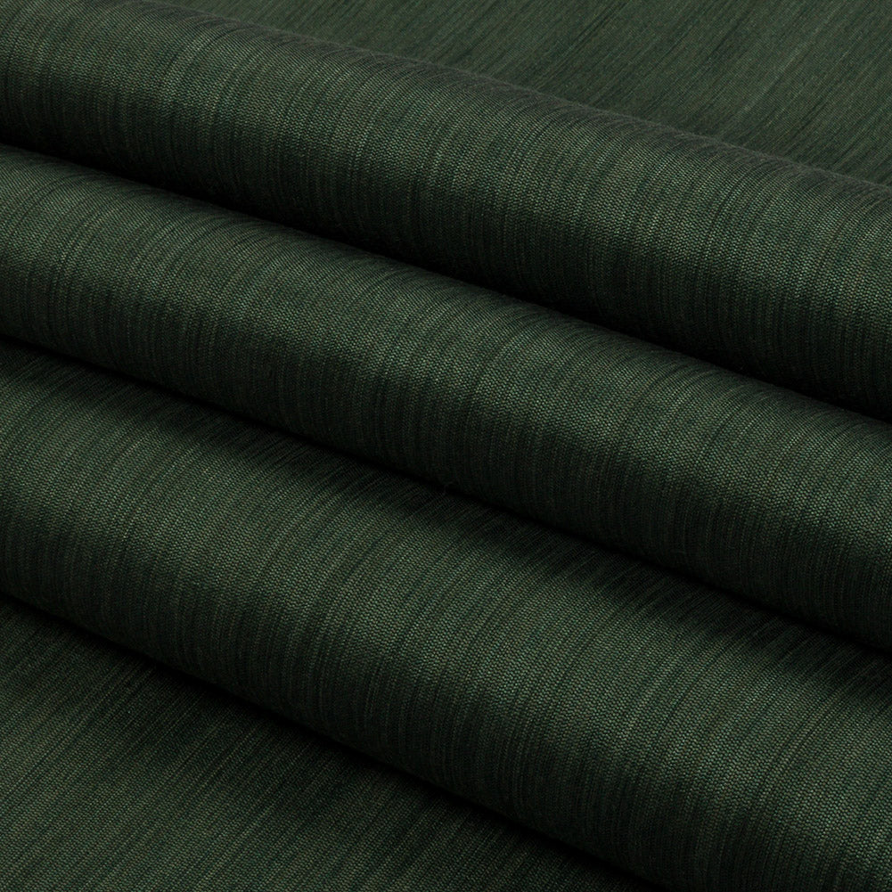 Recycled Polyester Bengaline - Emerald Striations - British Imported