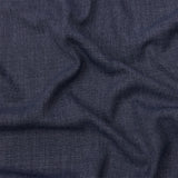 Soft Textured Recycled Polyester Drapery Woven - Denim - British Imported