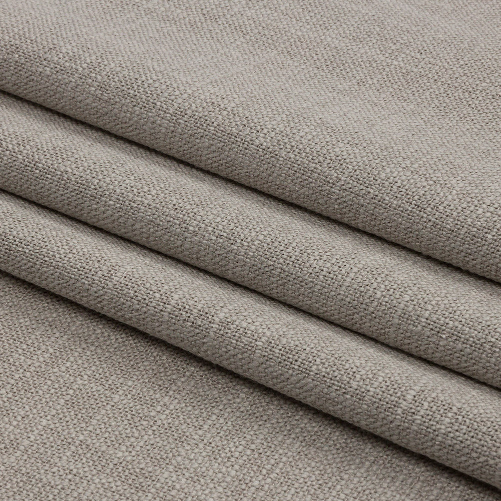 Soft Textured Recycled Polyester Drapery Woven - Dove - British Imported