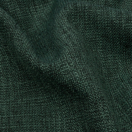 Soft Textured Recycled Polyester Drapery Woven - Emerald - British Imported