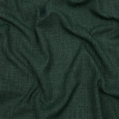 Soft Textured Recycled Polyester Drapery Woven - Emerald - British Imported