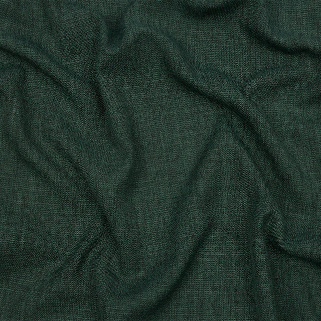 Soft Textured Recycled Polyester Drapery Woven - Emerald - British Imported