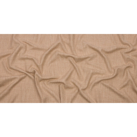Soft Textured Recycled Polyester Drapery Woven - Fawn - British Imported