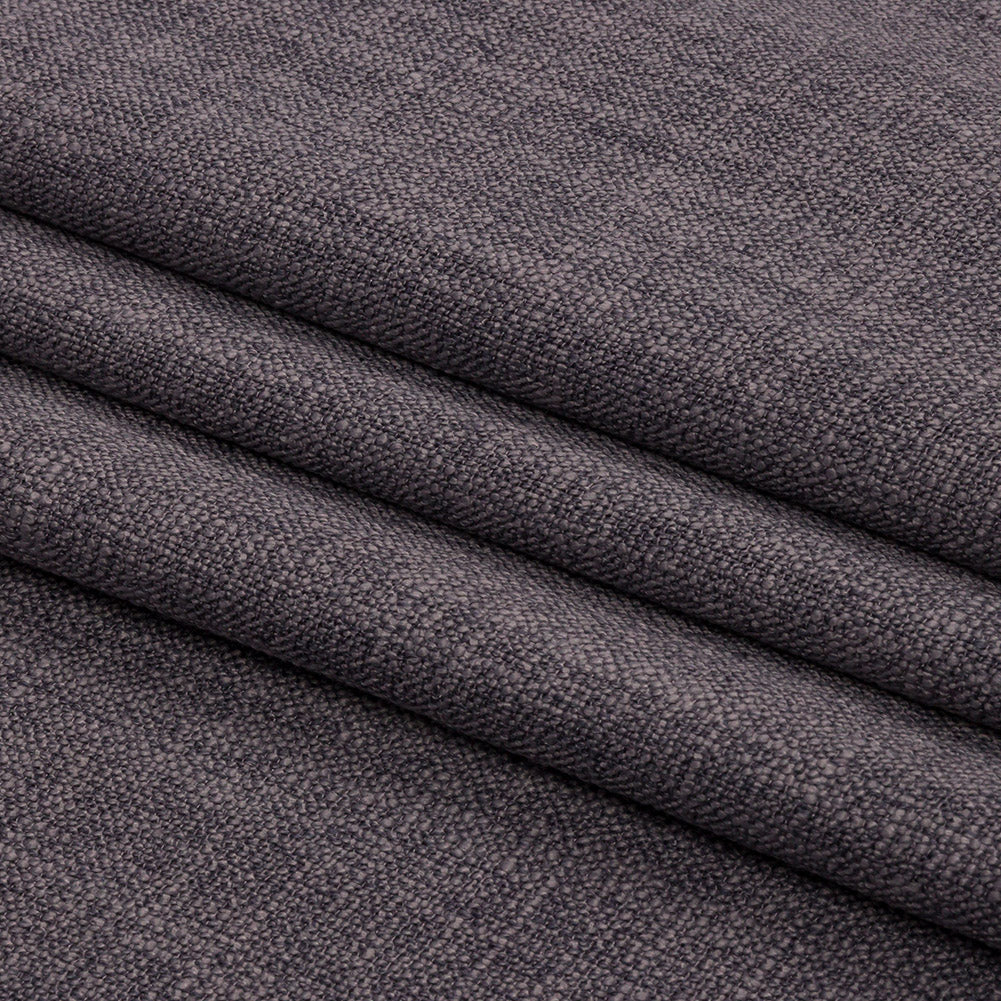 Soft Textured Recycled Polyester Drapery Woven - Flint - British Imported