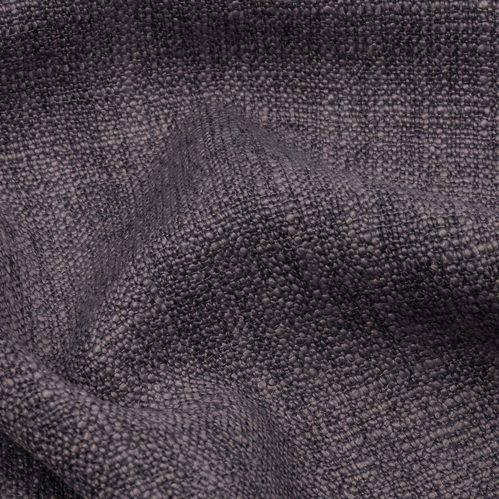 Soft Textured Recycled Polyester Drapery Woven - Flint - British Imported