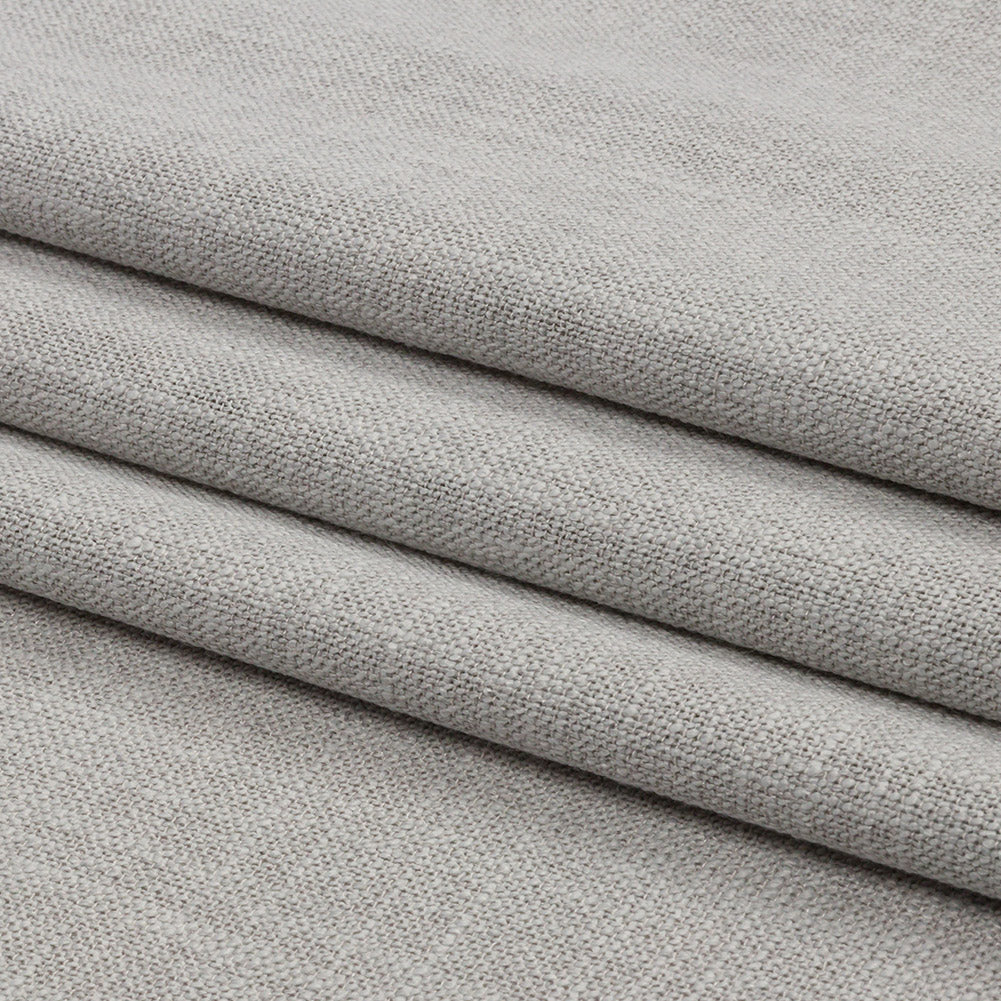 Soft Textured Recycled Polyester Drapery Woven - Frost - British Imported