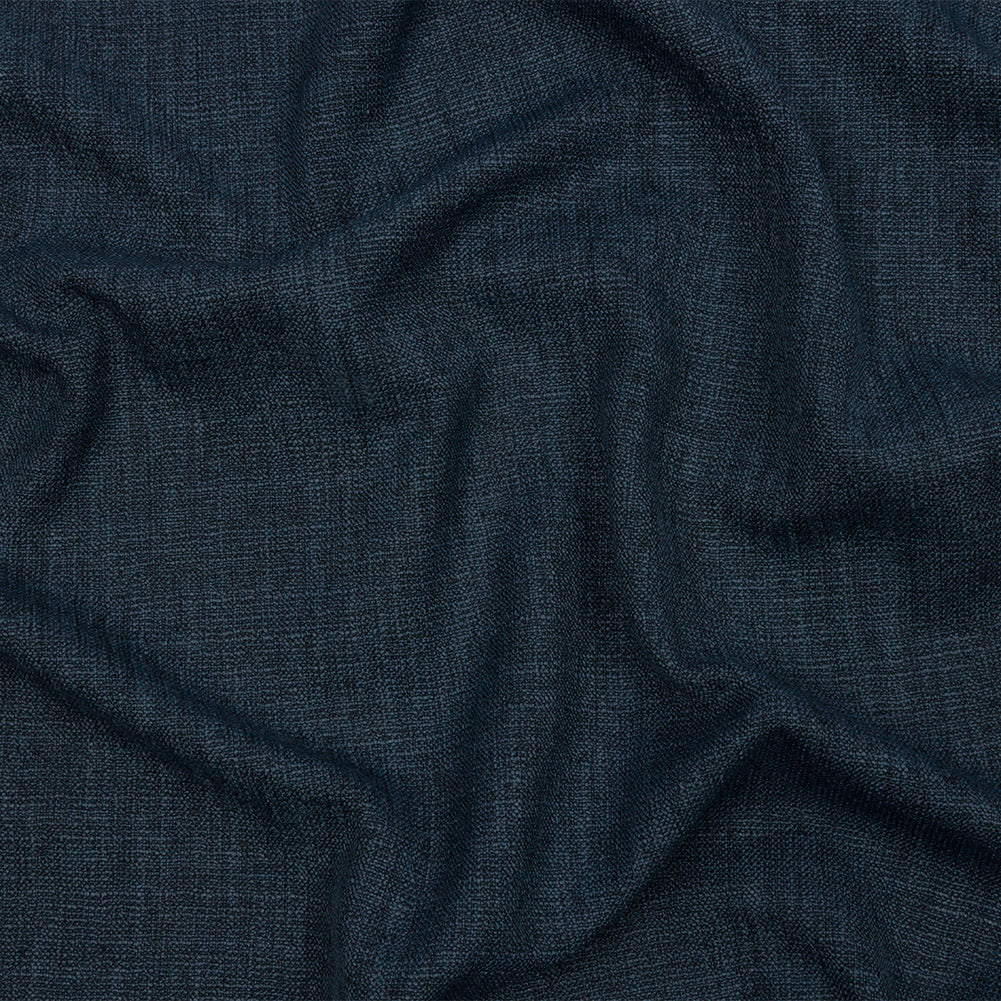 Soft Textured Recycled Polyester Drapery Woven - Ink - British Imported