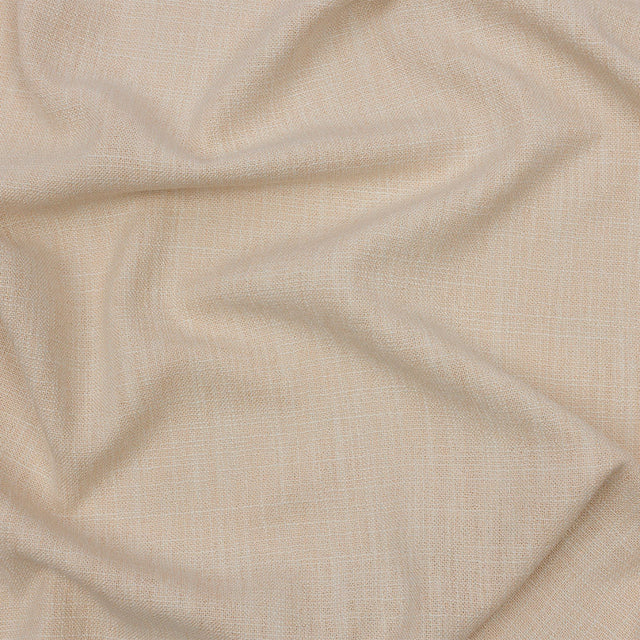Soft Textured Recycled Polyester Drapery Woven - Ivory - British Imported