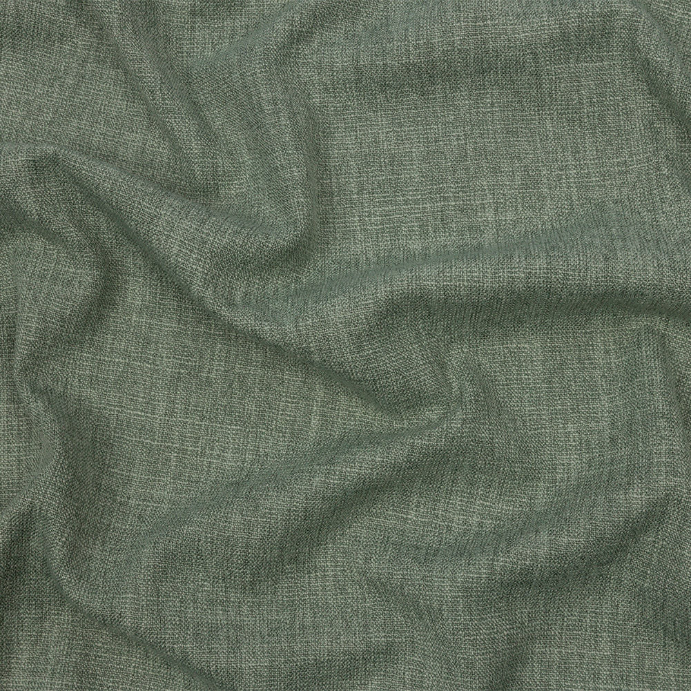 Soft Textured Recycled Polyester Drapery Woven - Jade - British Imported