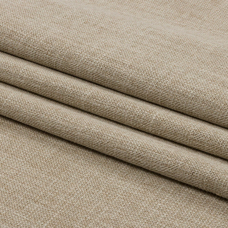 Soft Textured Recycled Polyester Drapery Woven - Linen - British Imported