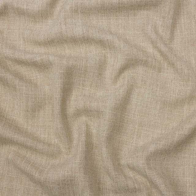 Soft Textured Recycled Polyester Drapery Woven - Linen - British Imported