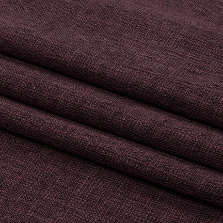 Soft Textured Recycled Polyester Drapery Woven - Mulberry - British Imported
