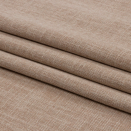 Soft Textured Recycled Polyester Drapery Woven - Oatmeal - British Imported