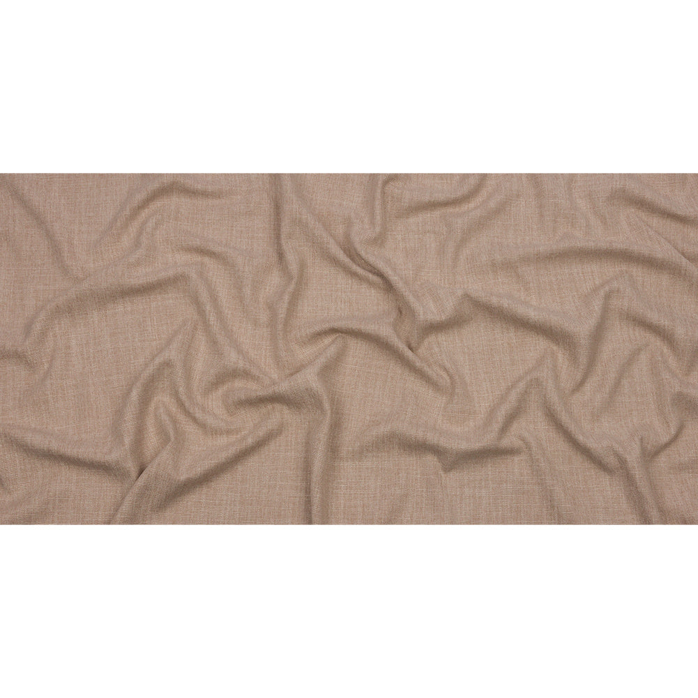 Soft Textured Recycled Polyester Drapery Woven - Oatmeal - British Imported
